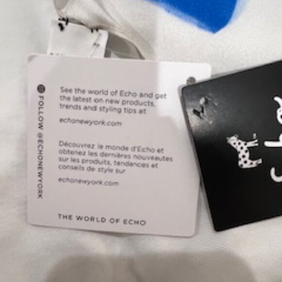 NWT Echo Rainbow Multicolored 100% Silk Scarf 34" Square - Never Worn - Picture 9 of 11